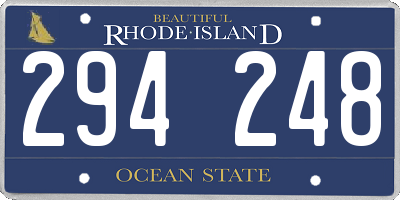 RI license plate 294248