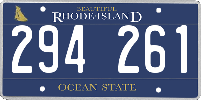 RI license plate 294261