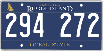 RI license plate 294272