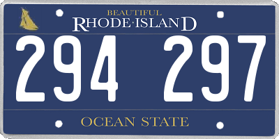 RI license plate 294297