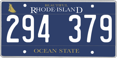 RI license plate 294379