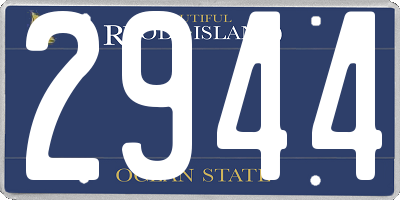 RI license plate 2944