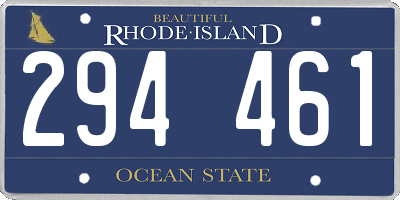 RI license plate 294461
