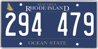 RI license plate 294479
