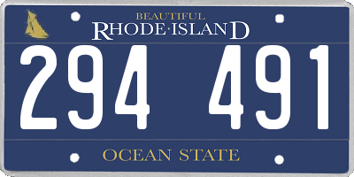 RI license plate 294491