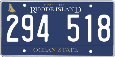 RI license plate 294518
