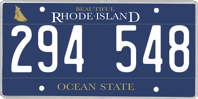 RI license plate 294548