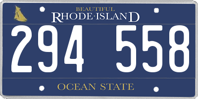 RI license plate 294558