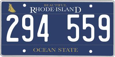 RI license plate 294559