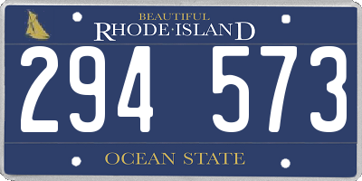 RI license plate 294573