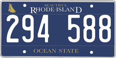 RI license plate 294588