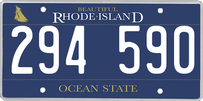 RI license plate 294590