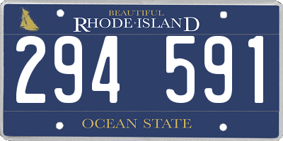 RI license plate 294591