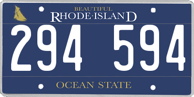 RI license plate 294594