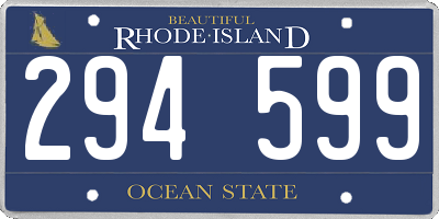 RI license plate 294599