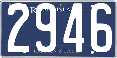 RI license plate 2946