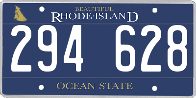 RI license plate 294628