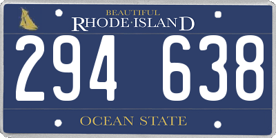 RI license plate 294638