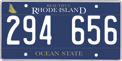RI license plate 294656