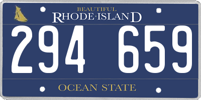 RI license plate 294659