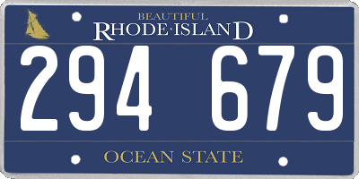 RI license plate 294679