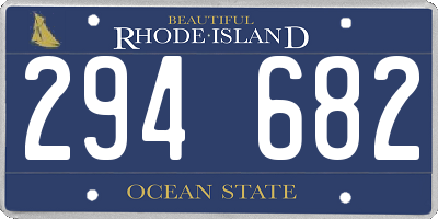RI license plate 294682