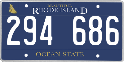 RI license plate 294686