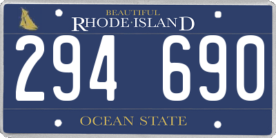 RI license plate 294690