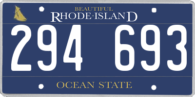RI license plate 294693
