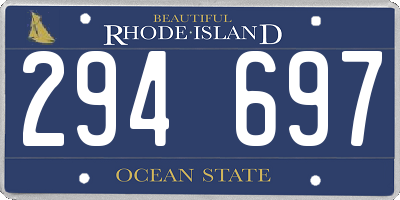 RI license plate 294697