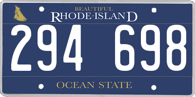 RI license plate 294698