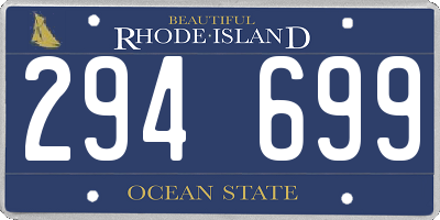 RI license plate 294699