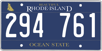 RI license plate 294761