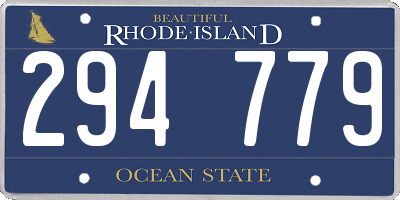 RI license plate 294779