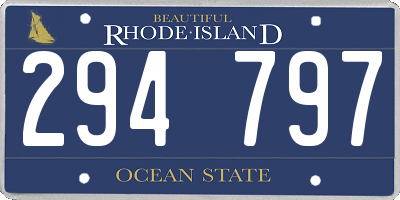 RI license plate 294797