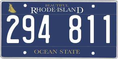 RI license plate 294811