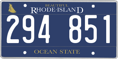 RI license plate 294851