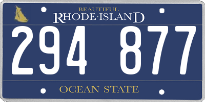 RI license plate 294877