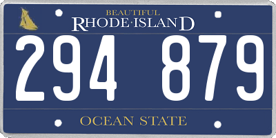 RI license plate 294879