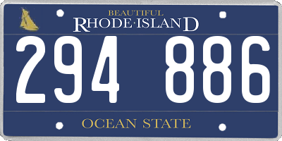 RI license plate 294886