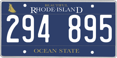 RI license plate 294895