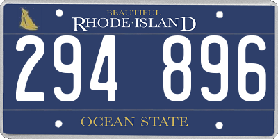 RI license plate 294896