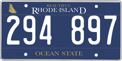 RI license plate 294897