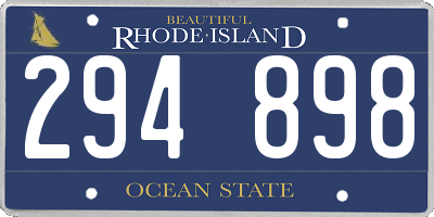 RI license plate 294898