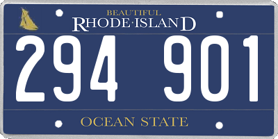 RI license plate 294901