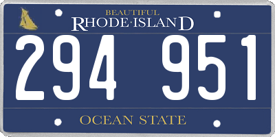 RI license plate 294951