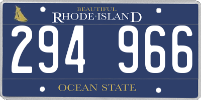 RI license plate 294966