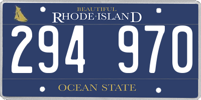 RI license plate 294970