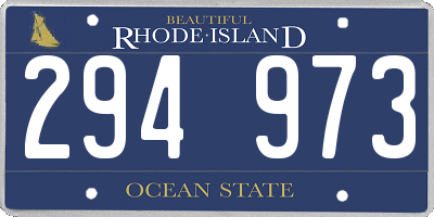 RI license plate 294973
