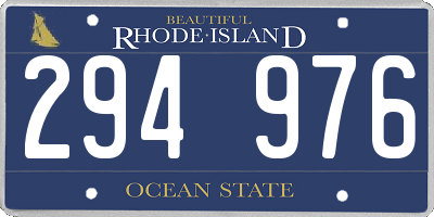 RI license plate 294976